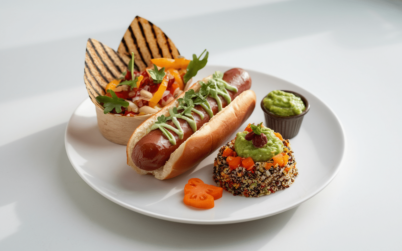 accompagnement hot dog maïs grillé nachos quinoa