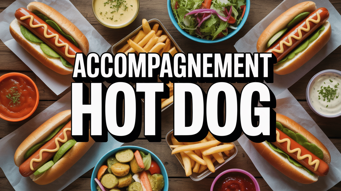 accompagnement hot dog frites salade sauces