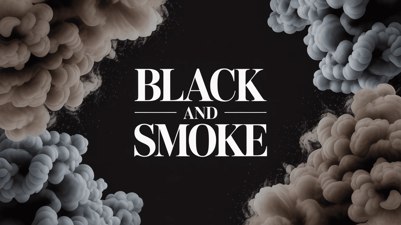 Visuel black and smoke avec formes géométriques et fumée