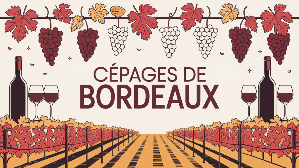 cepage bordeaux illustration vignoble raisin vin