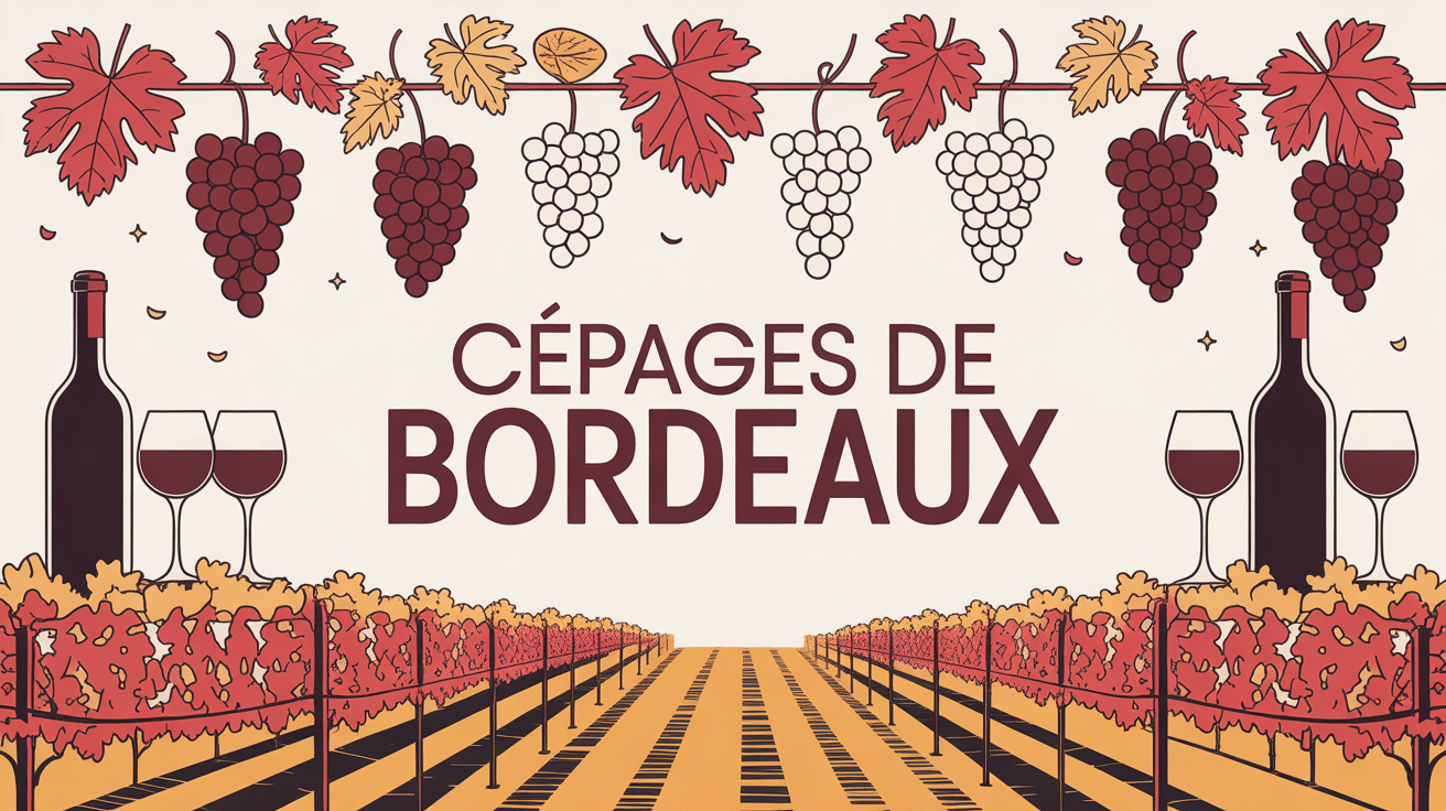 cepage bordeaux illustration vignoble raisin vin