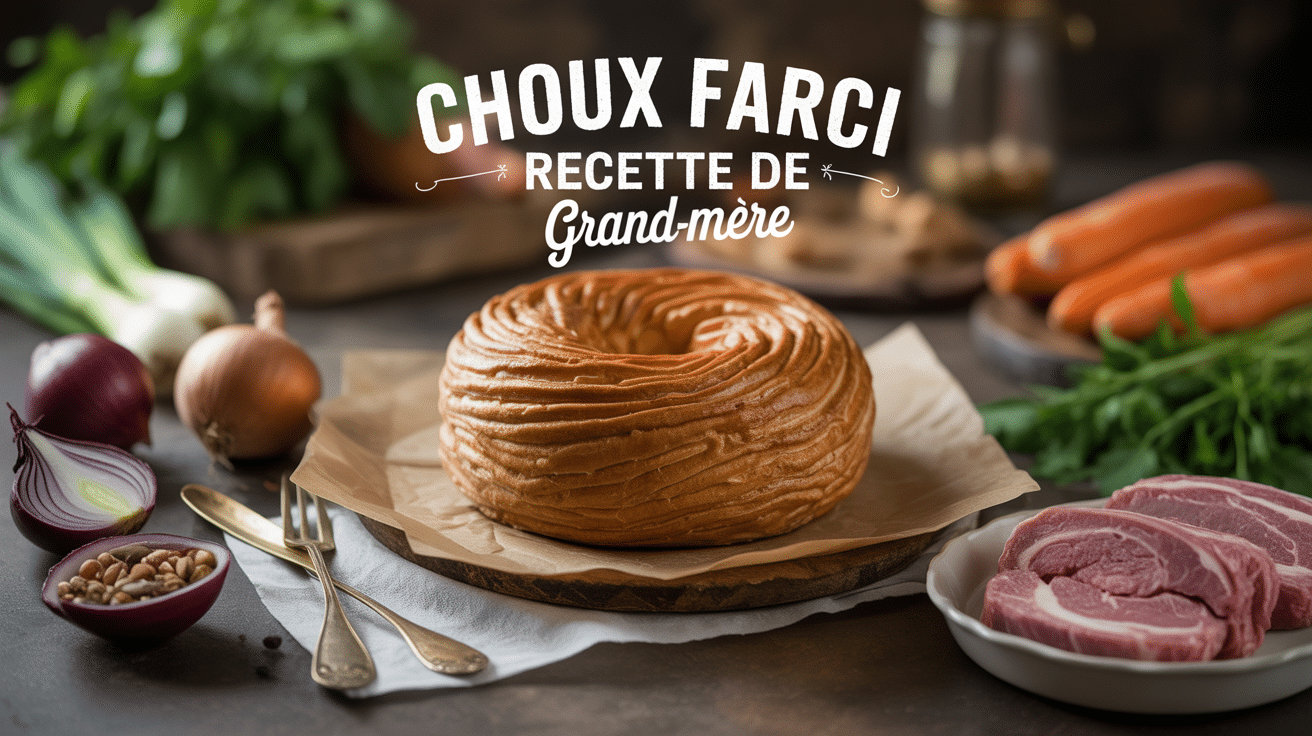 choux farci recette de grand-mère traditionnel sur table