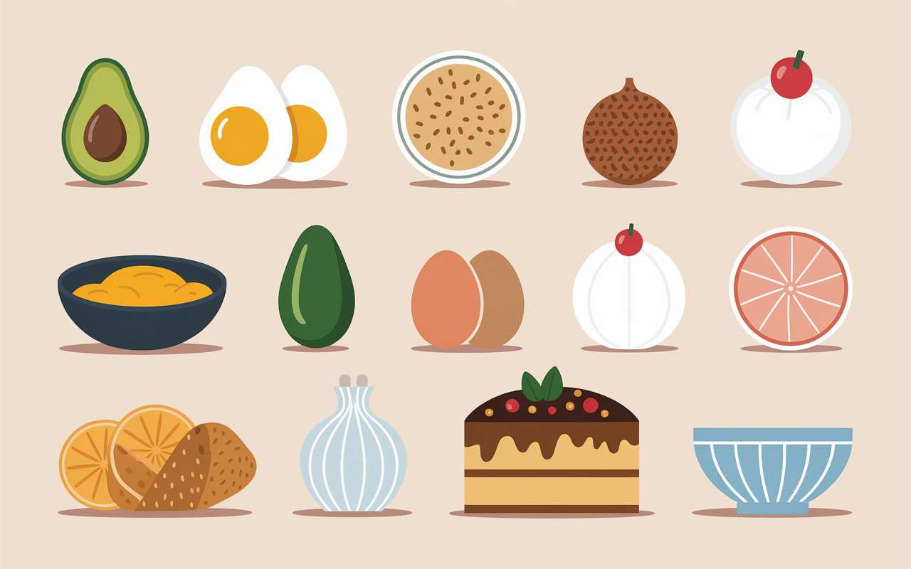 ingredients recette gateau avocat sur plan travail