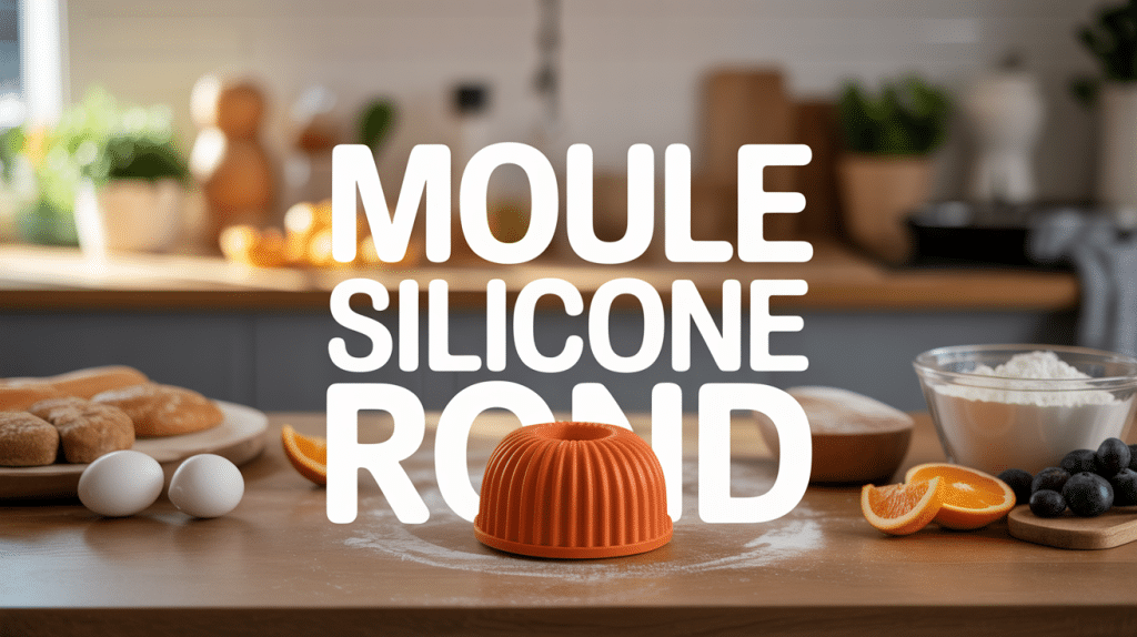 moule silicone rond sur plan de travail cuisine
