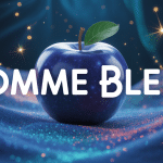 pomme bleue flottant décor mystérieux titre magique
