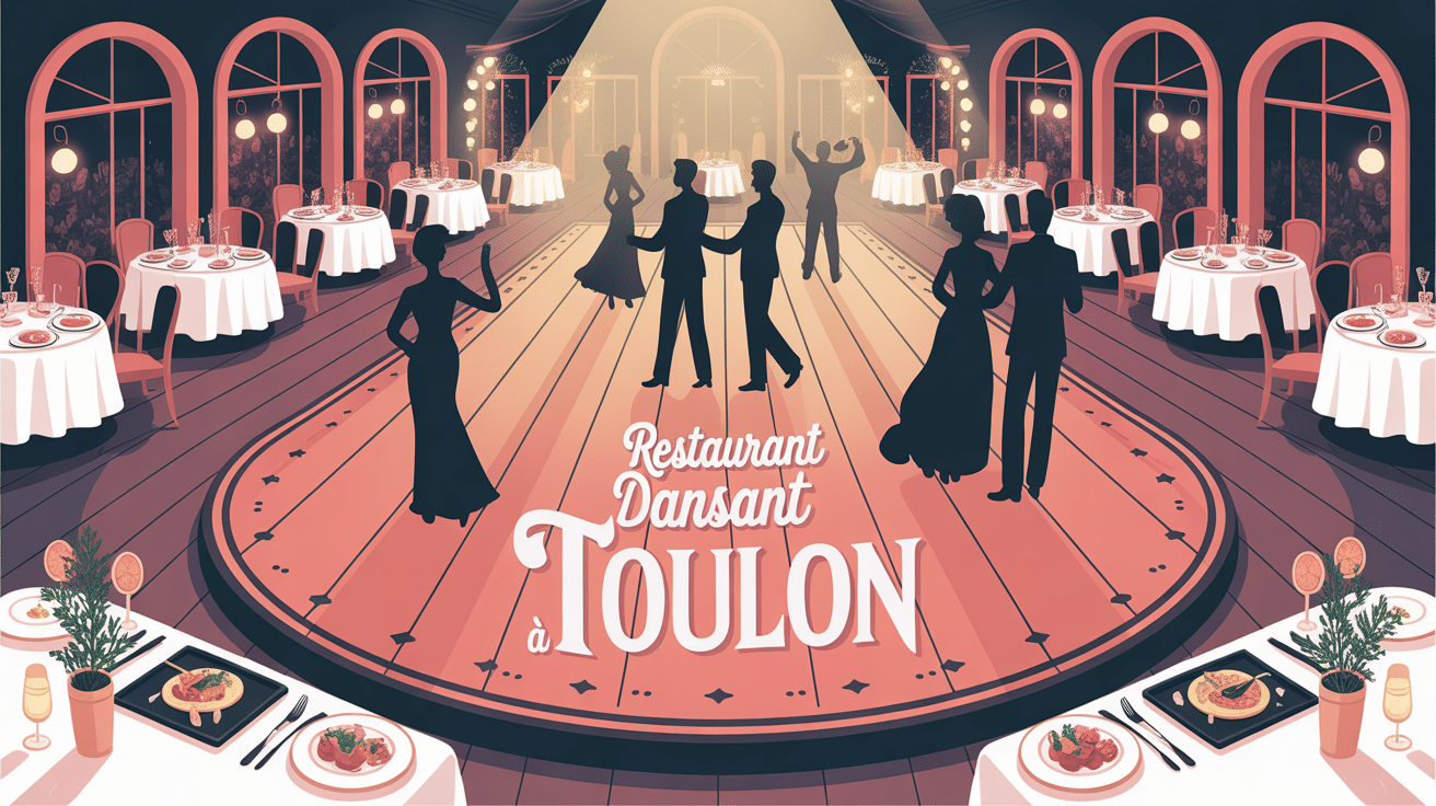 restaurant dansant toulon illustration festive et gastronomique