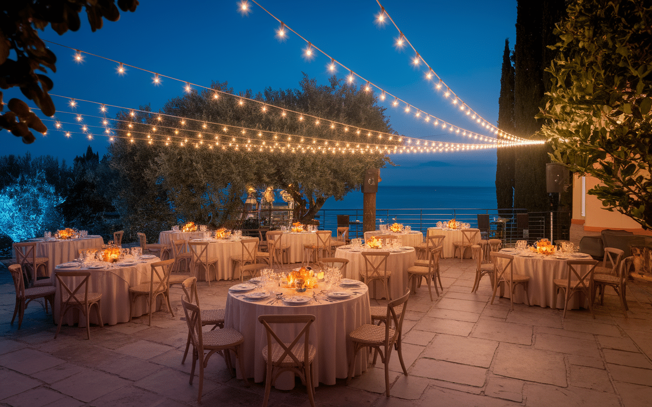 Ambiance festive restaurant dansant Toulon sur terrasse méditerranéenne