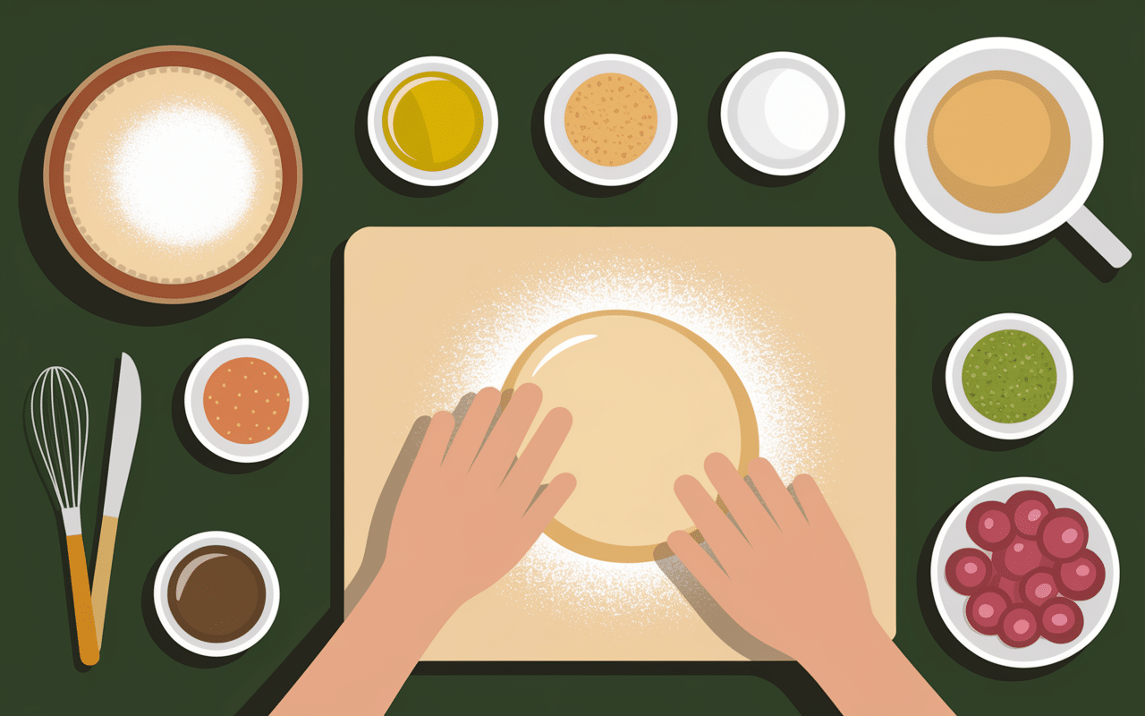 Préparer pate a pizza sans levure étape par étape