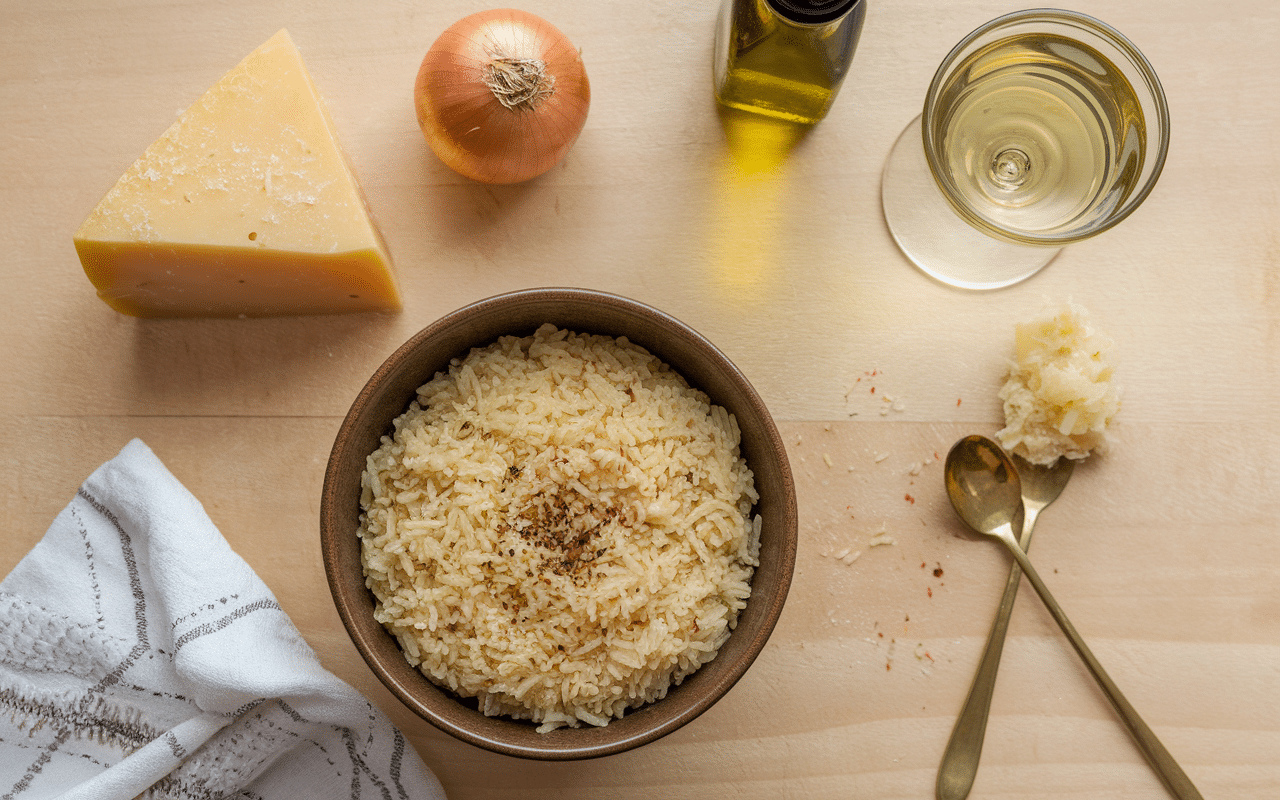 Ingrédients risotto a zafferano photo optimisée