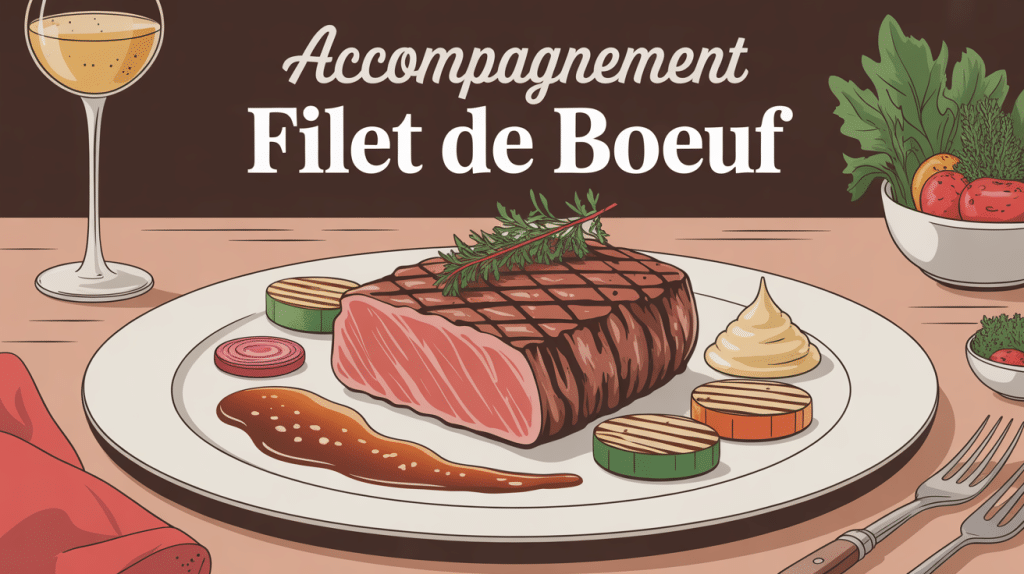assiette filet de boeuf avec accompagnement élégant