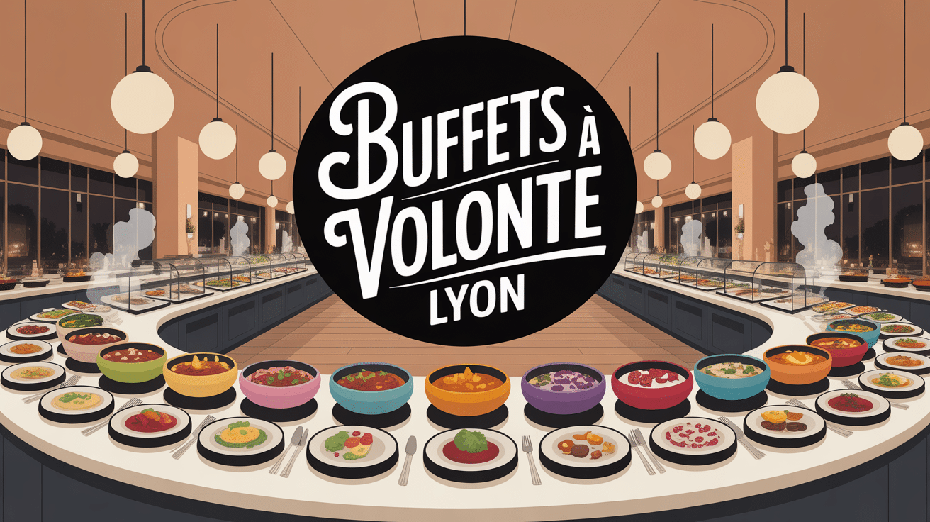 Buffet à volonté Lyon plats colorés ambiance chaleureuse