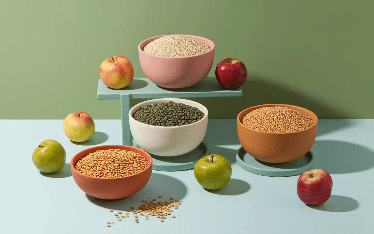 Confit de canard accompagnement céréales et fruits