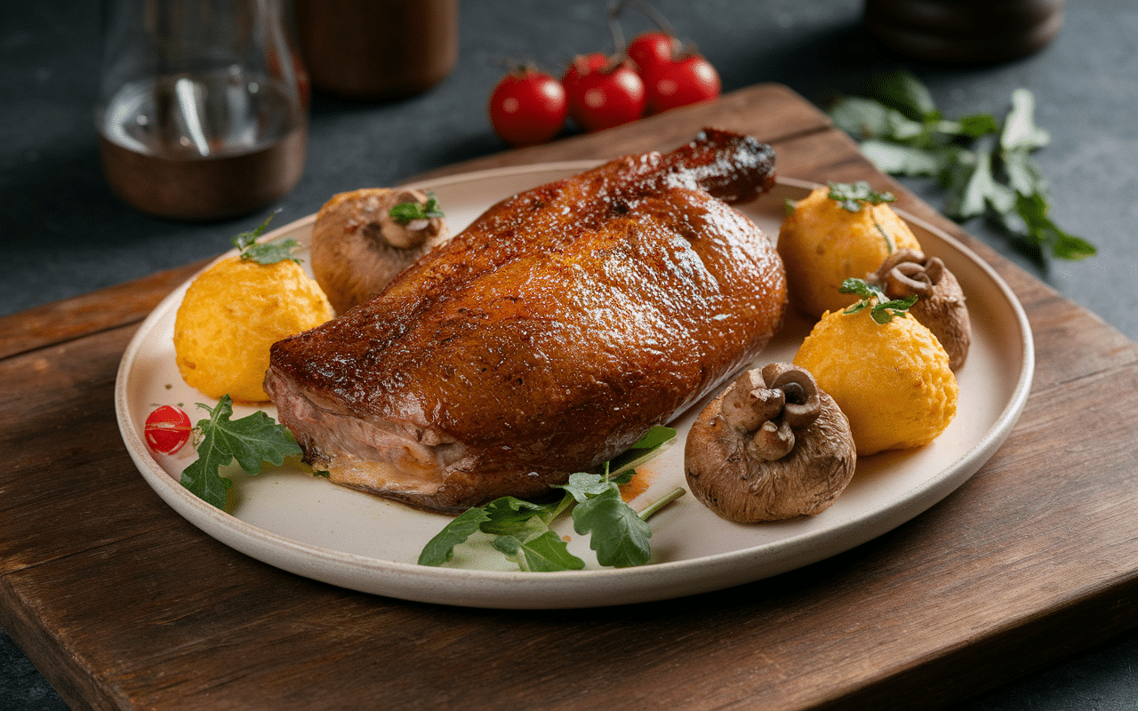 Confit de canard accompagnement pommes de terre légumes