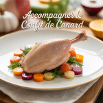Confit de canard accompagnement élégant avec garnitures