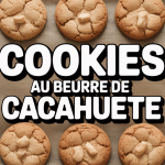Cookies beurre de cacahuète dorés sur plaque