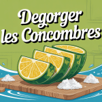 dégorger des concombres illustration tranches sel