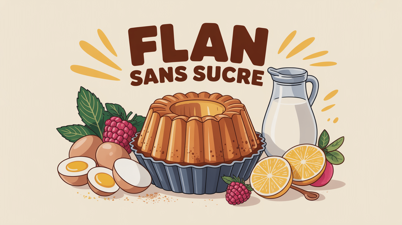 flan sans sucre crémeux avec ingrédients naturels