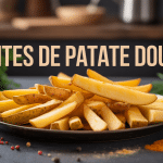 Assiette de frites de patate douce recettes dorées et épicées