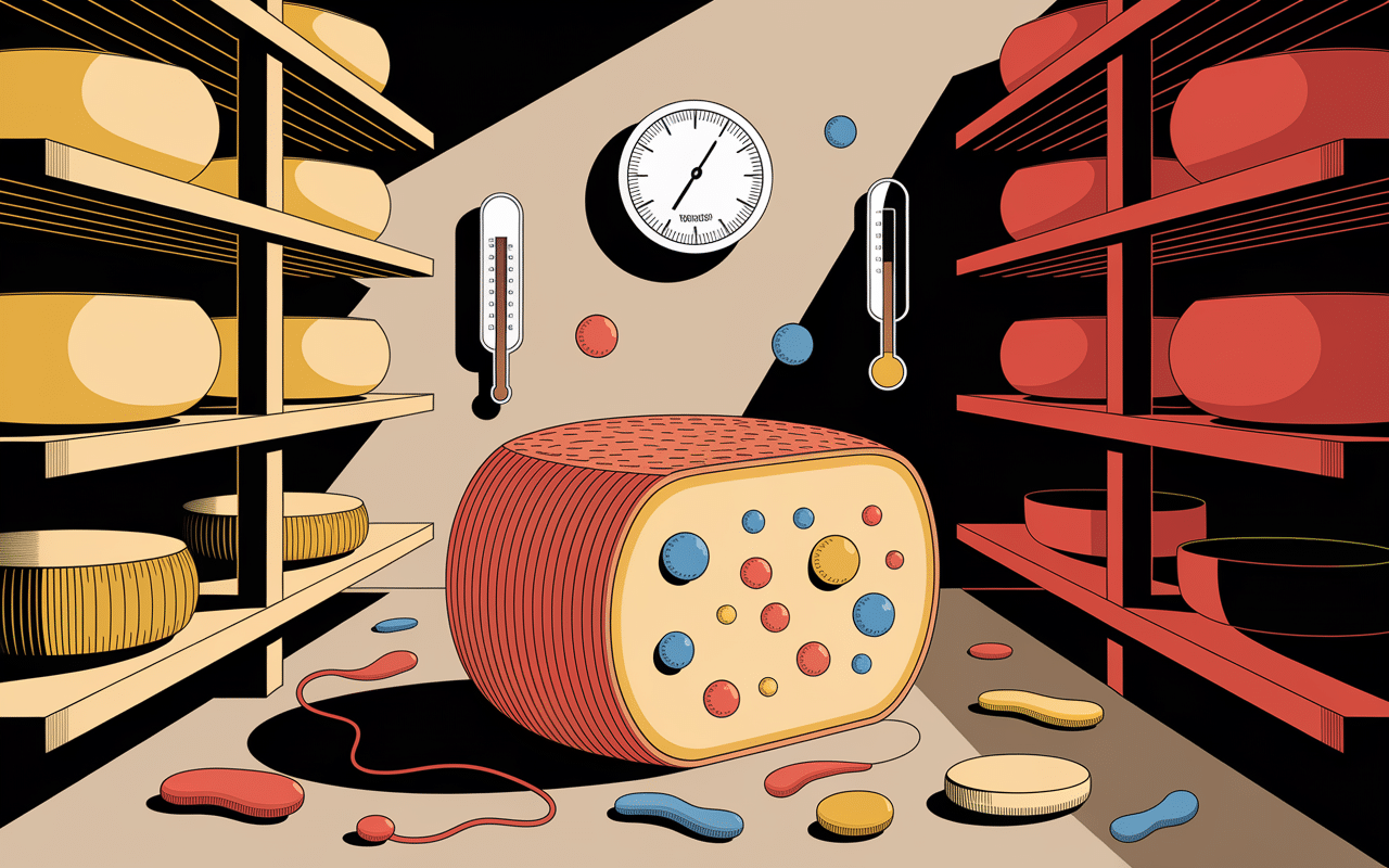 fromage qui pu coupe vue micro-organismes arômes