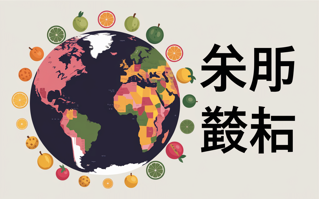 Globe et fruits exotiques, pastèque xigua, fruit en x