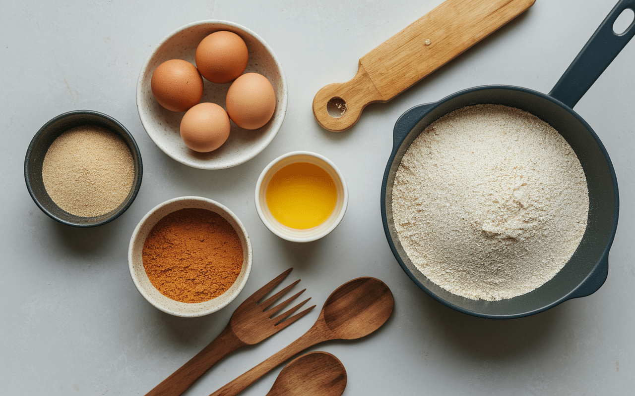 ingrédients pour cookie au flocon d avoine sur plan de travail