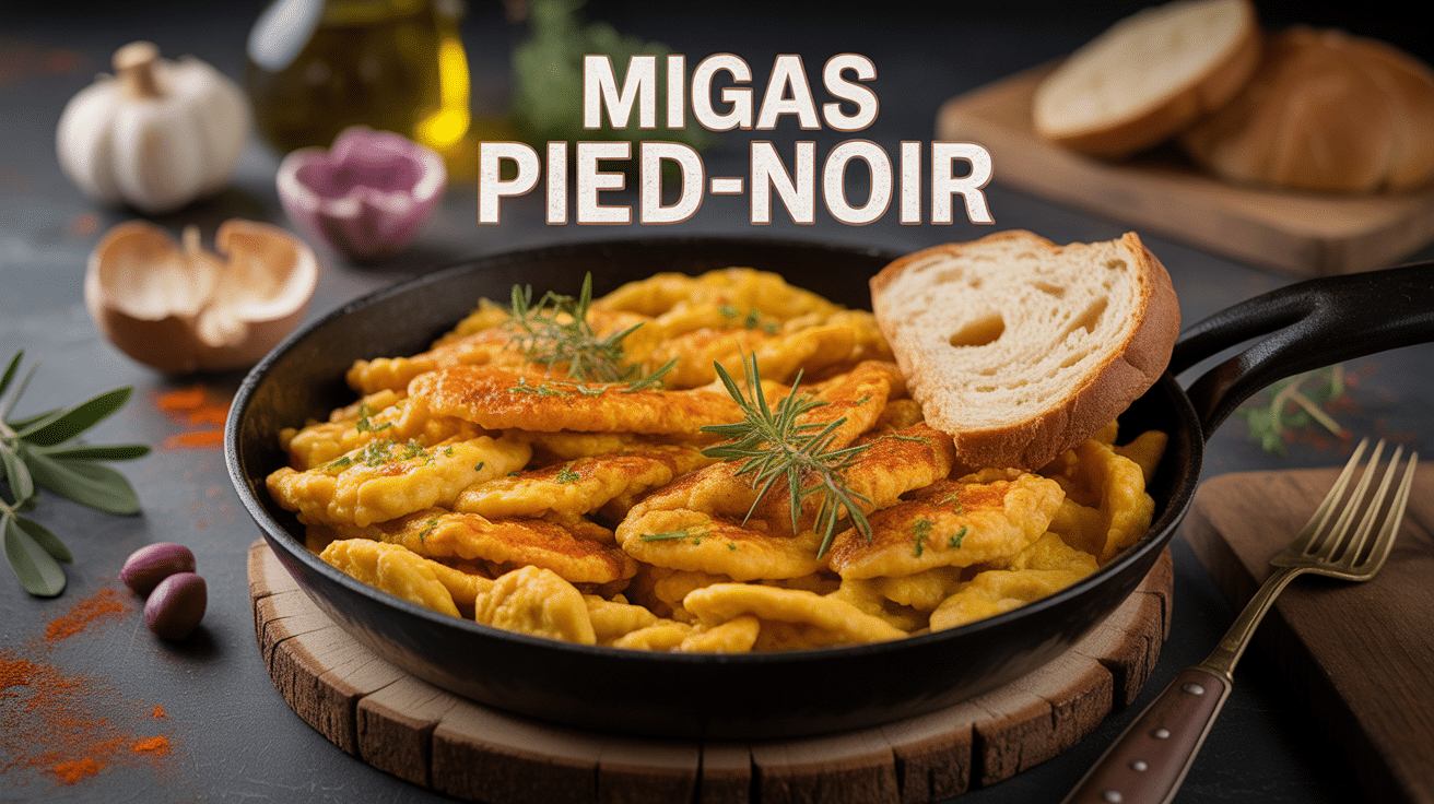 migas recette pied noir assiette rustique poêle