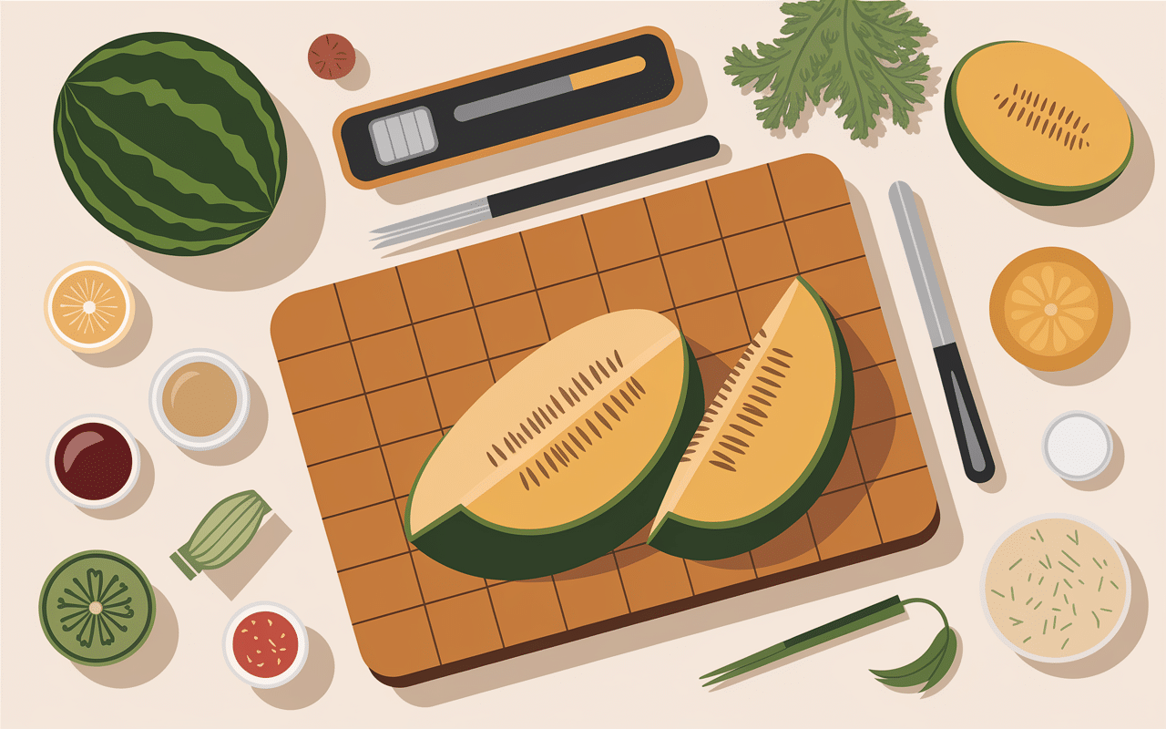 poid melon découpe cuisine