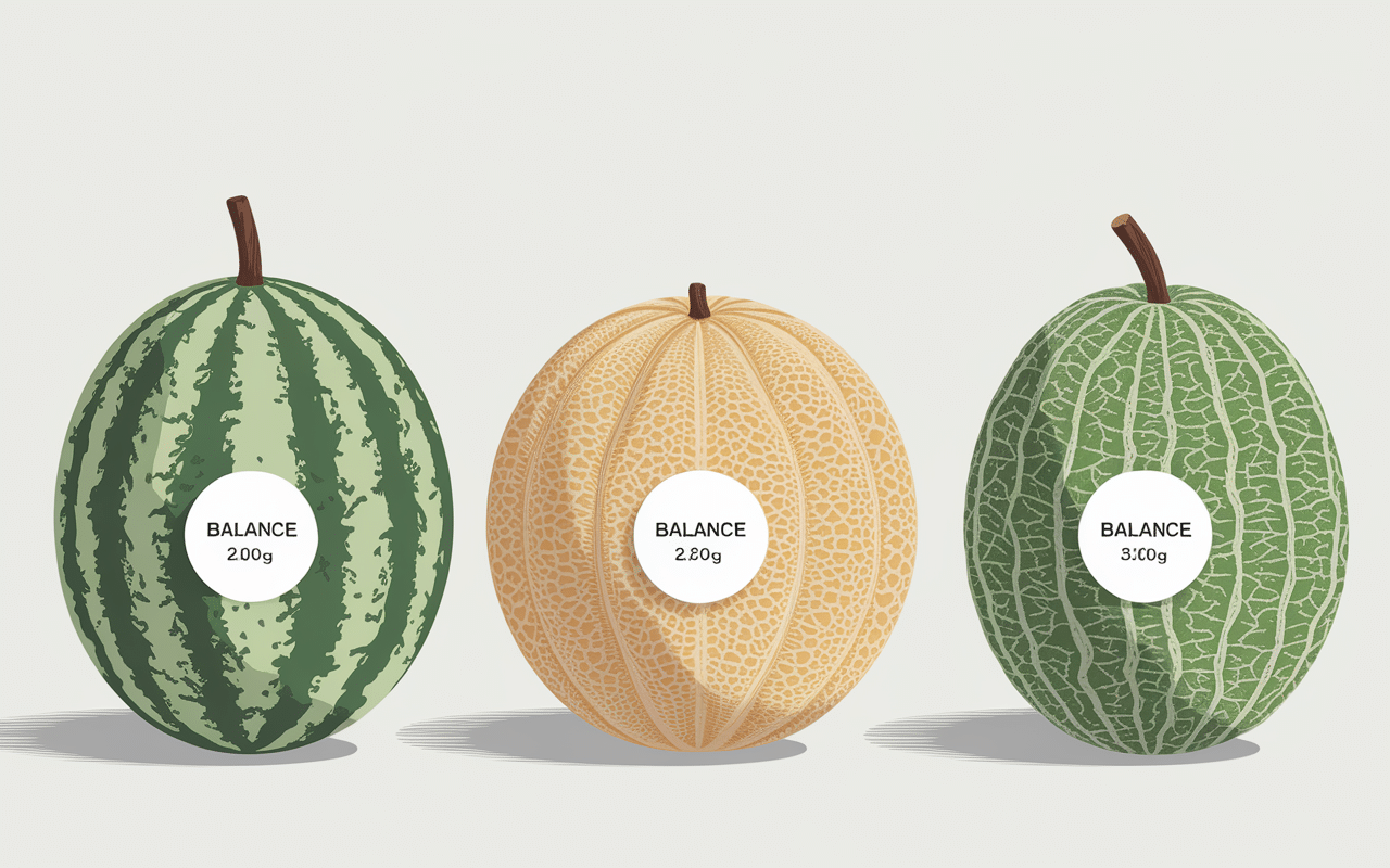 poid melon varietes comparatif