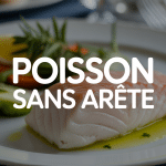 Poisson sans arête présenté avec légumes