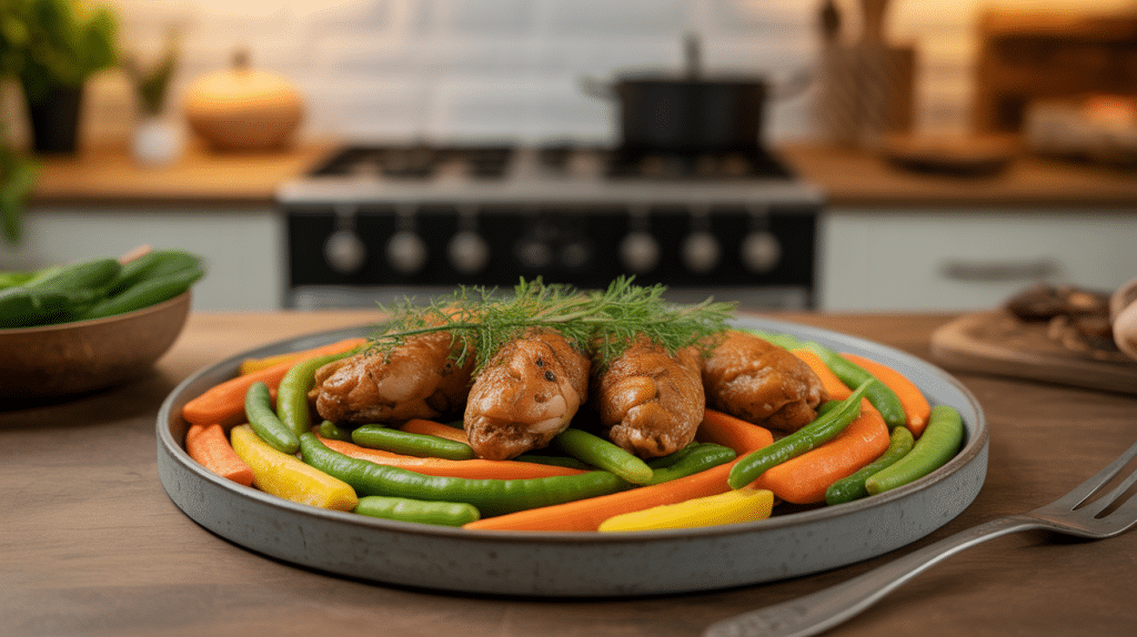 quels légumes pour accompagner les cailles rôties avec légumes rôtis colorés