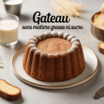 Gâteau moelleux sans matière grasse ni sucre avec ingrédients sains