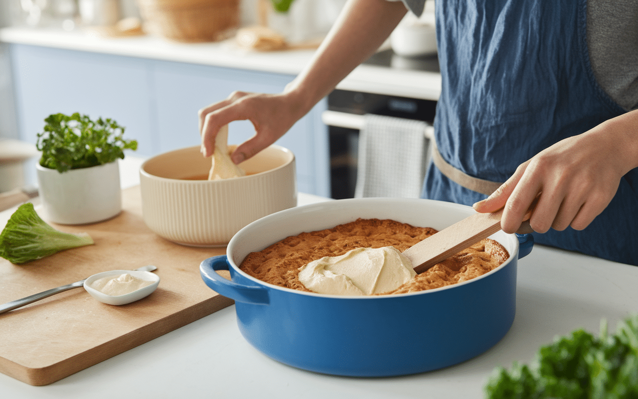 Préparation recette gâteau sans matière grasse ni sucre