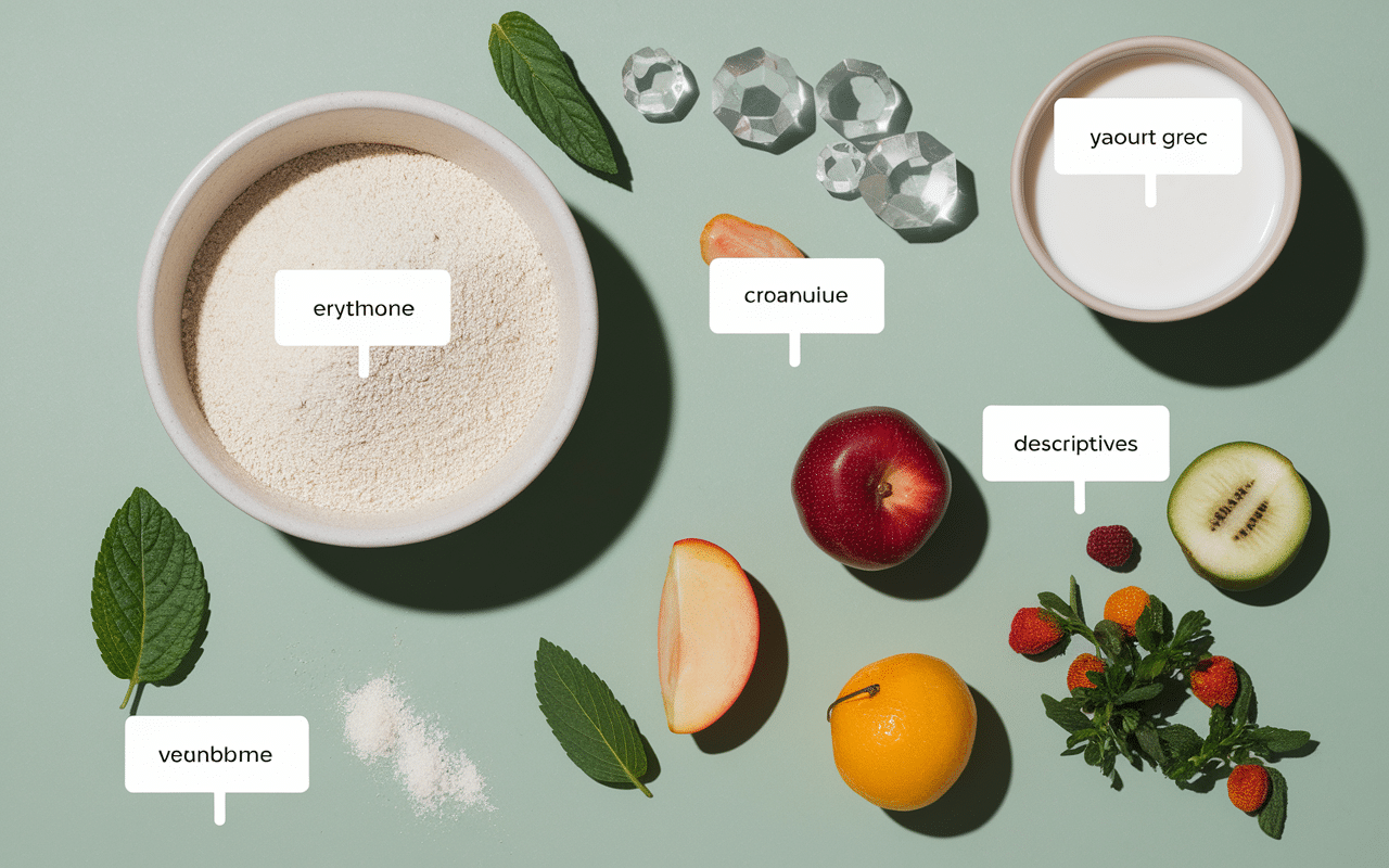 recette glace sans sucre stevia erythritol fruits