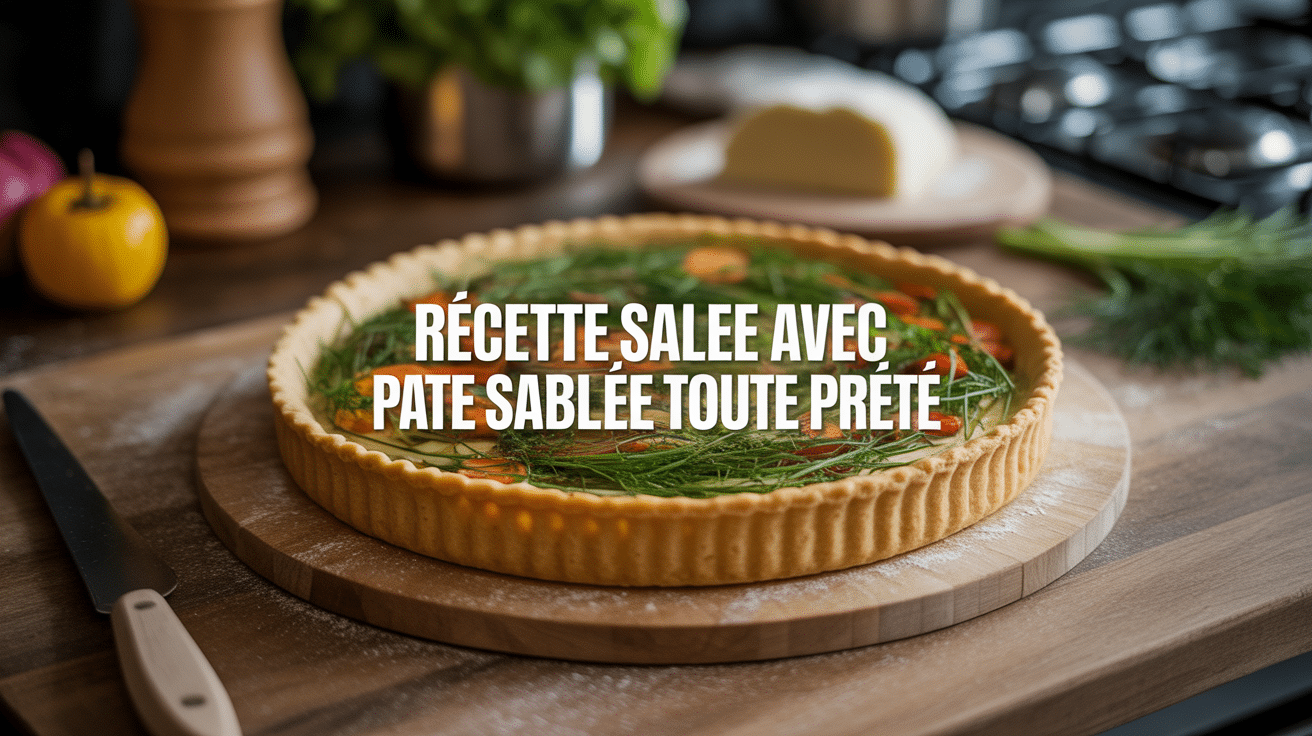 Tarte recette salée avec pâte sablée toute prête légumes