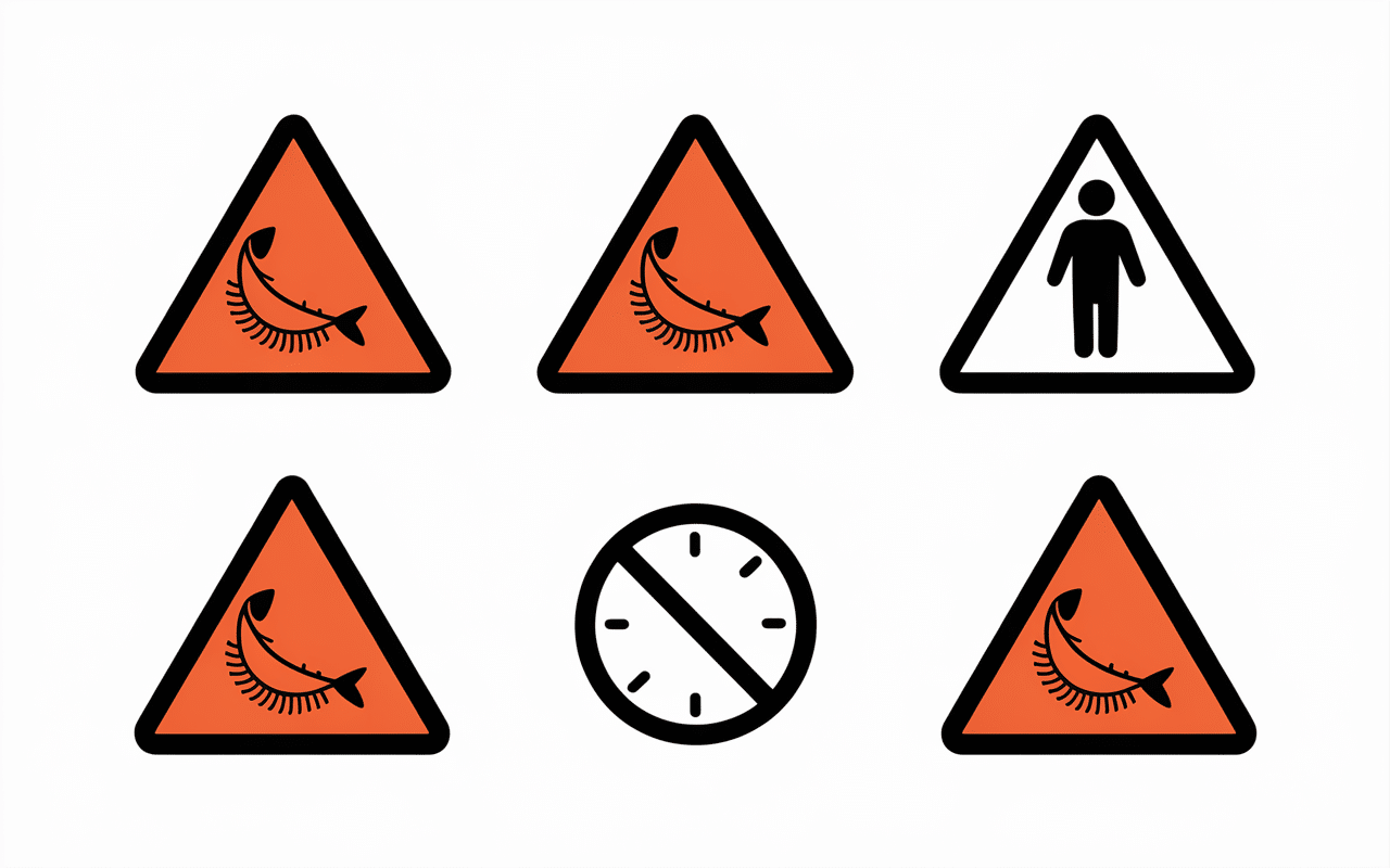 Pictogrammes dangers noyau de peche