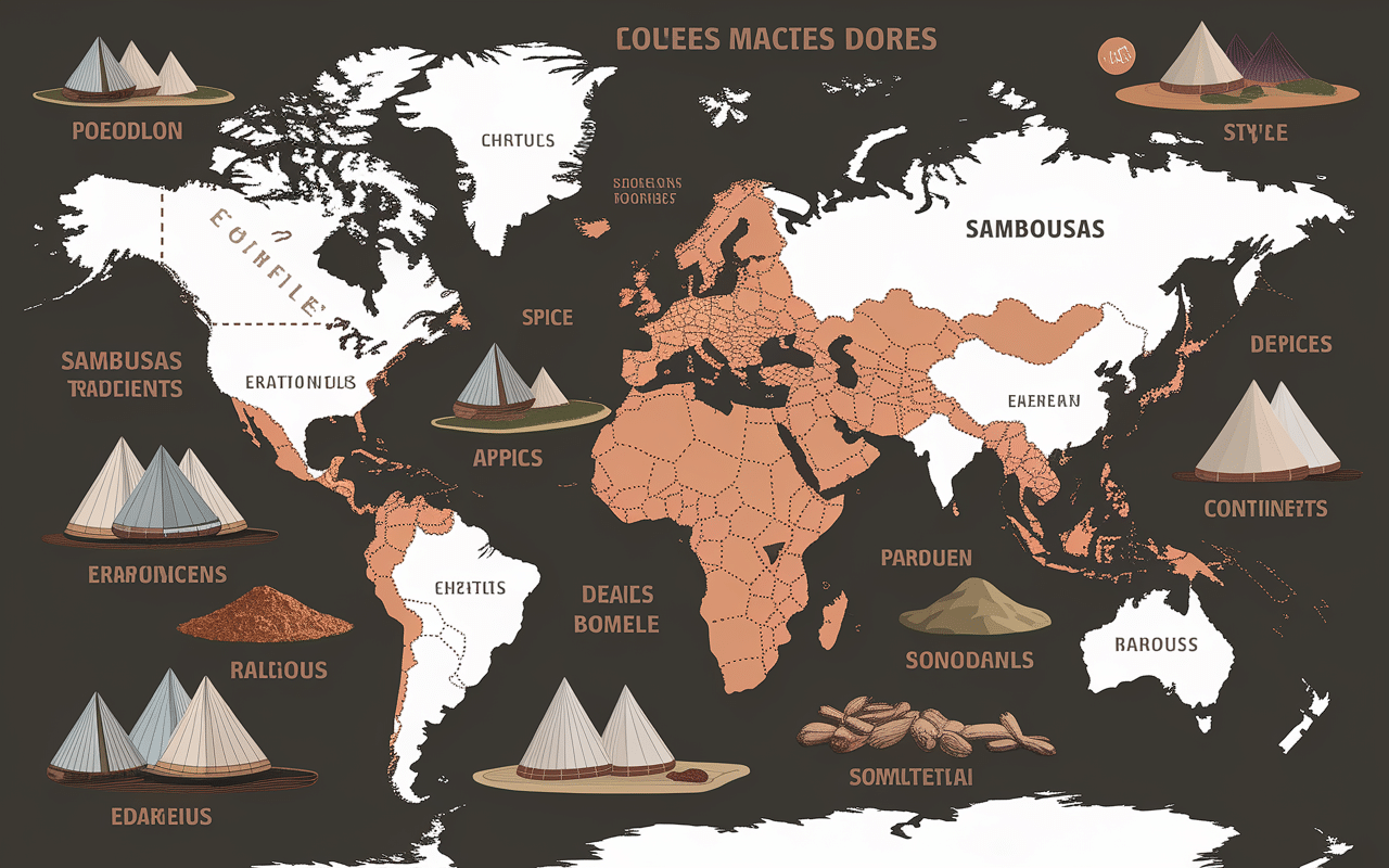 Carte des routes du samboussa monde