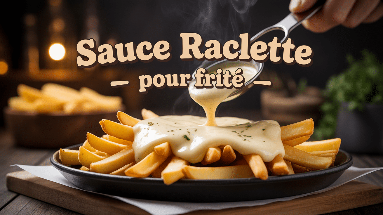 frites avec sauce raclette pour frite coulant et chaude