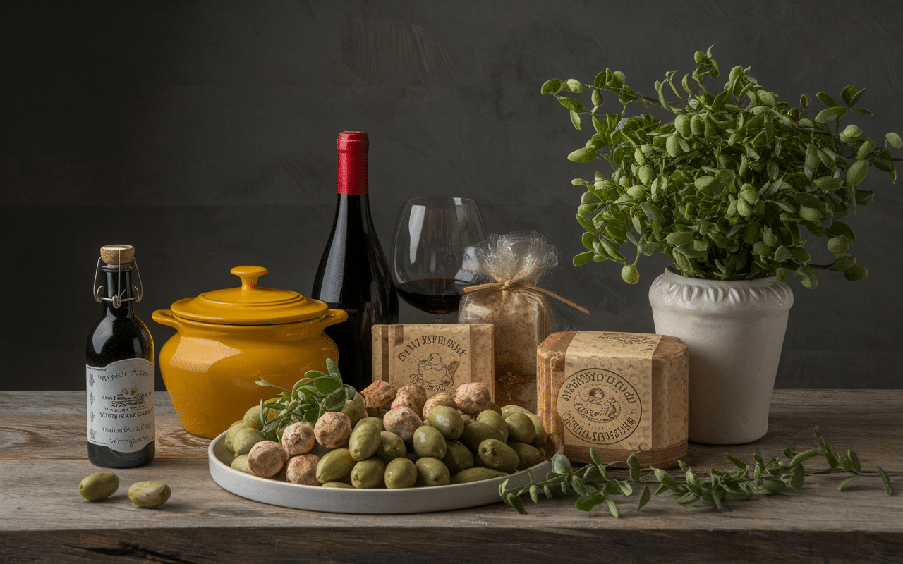 Spécialités la civette gardéenne miel olives vin