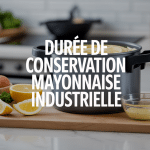 Pot de mayonnaise industrielle ouvert temps de conservation