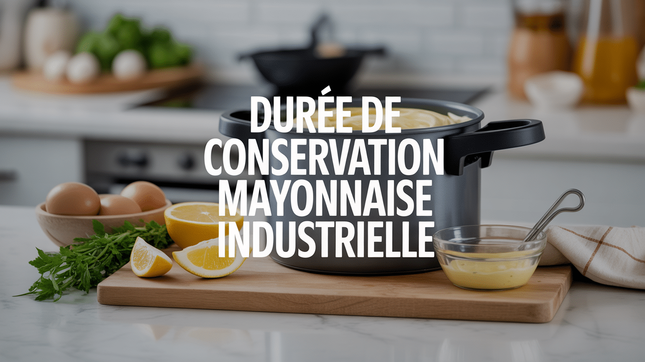 Pot de mayonnaise industrielle ouvert temps de conservation