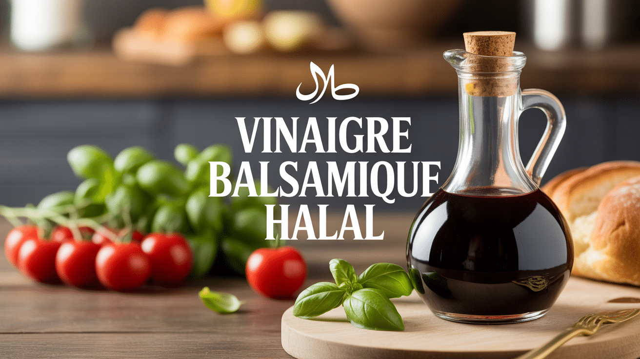 vinaigre balsamique halal bouteille élégante ingrédients frais