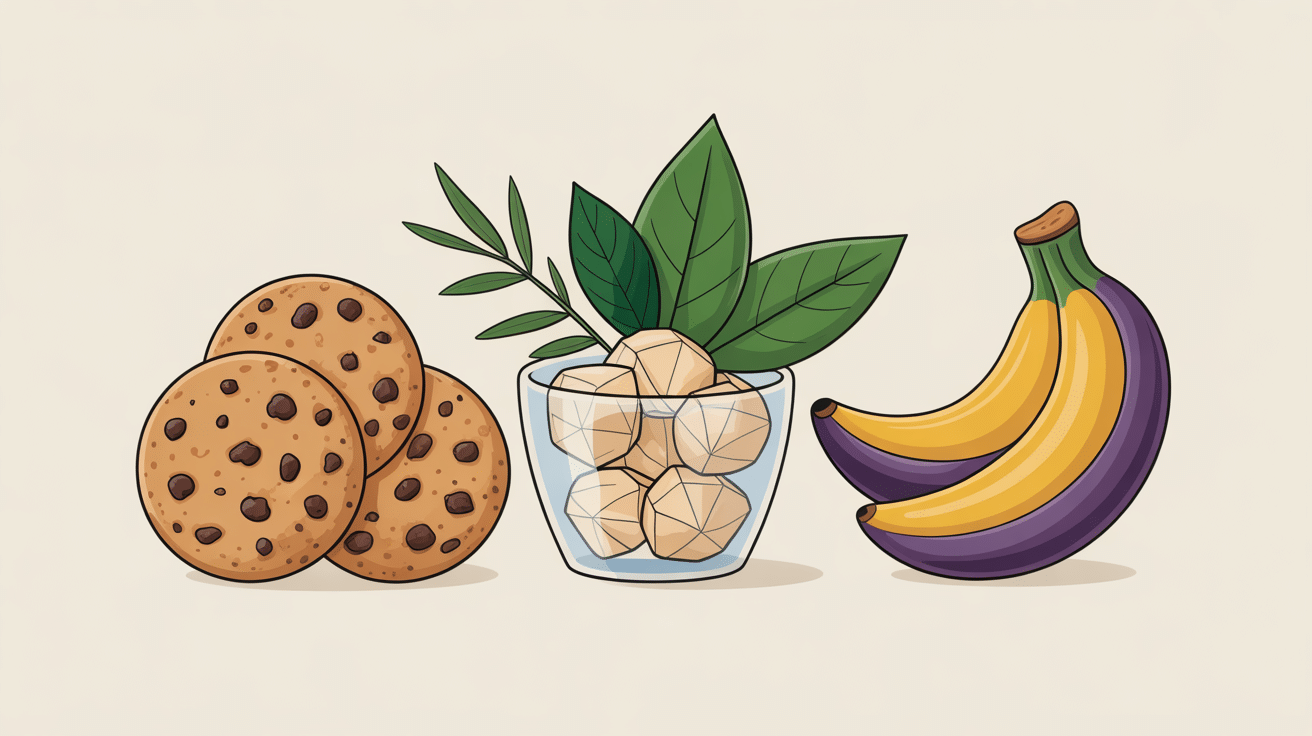 balance nutritionnelle avec cookie banane flocon d avoine et ingredients sains