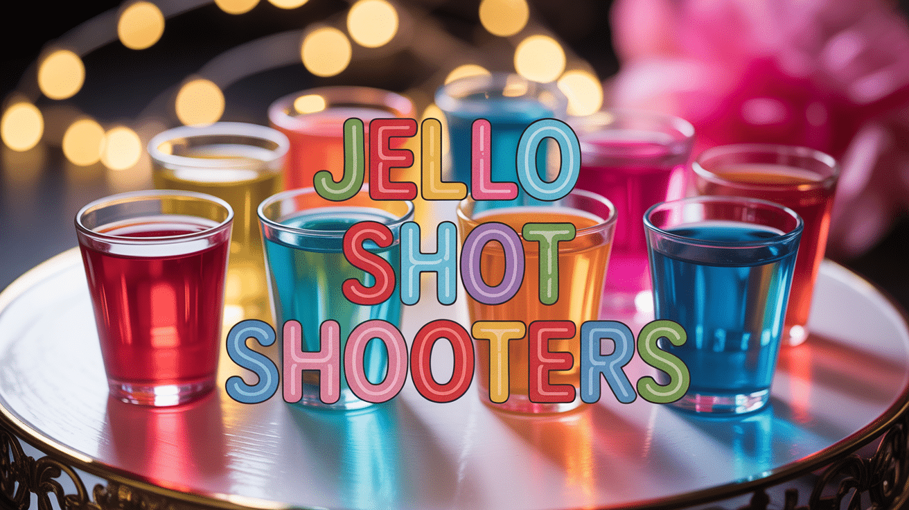 Plateau festif de jello shot shooters multicolores