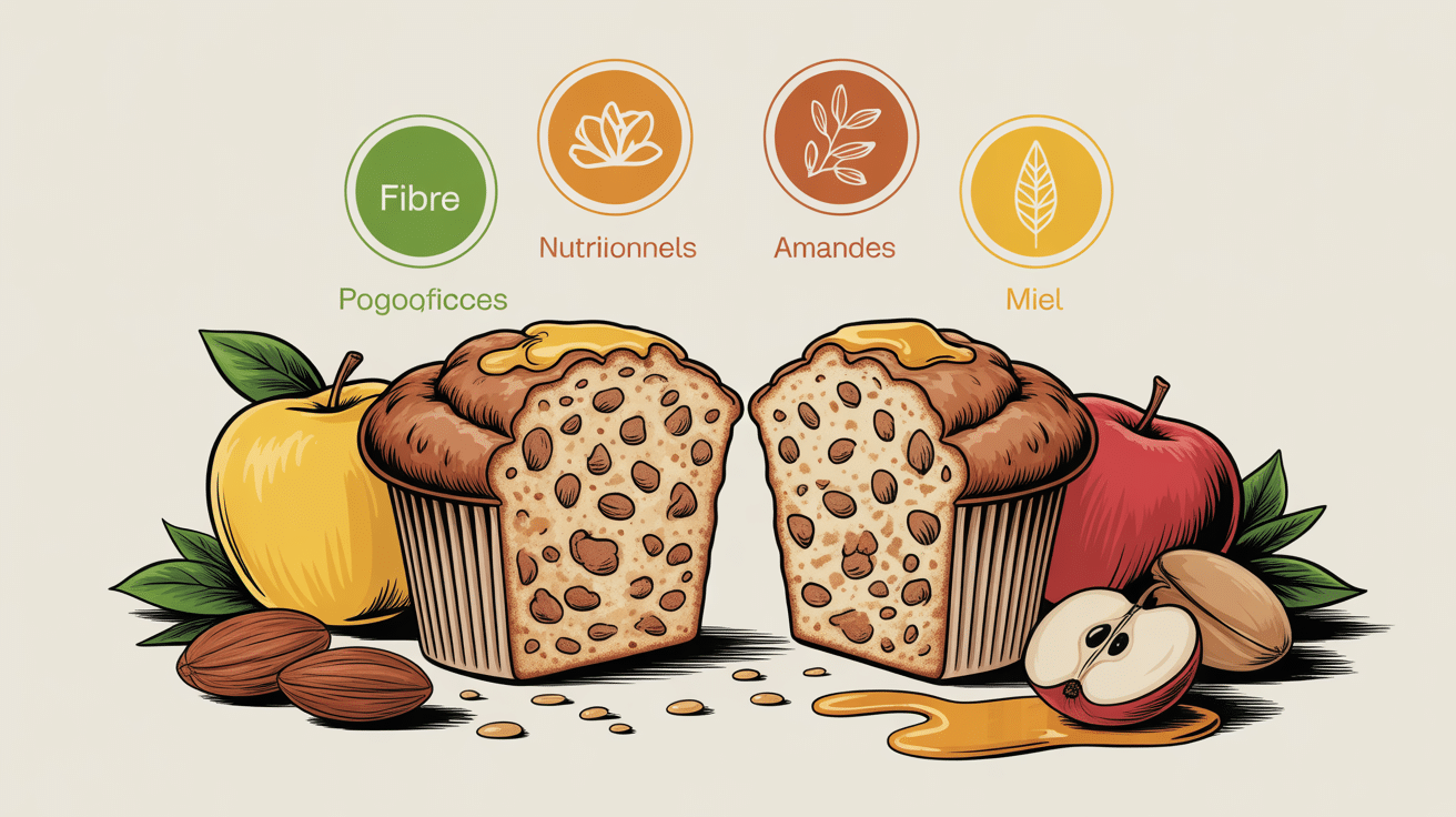 Texture moelleuse muffin compote de pomme healthy ingrédients sains