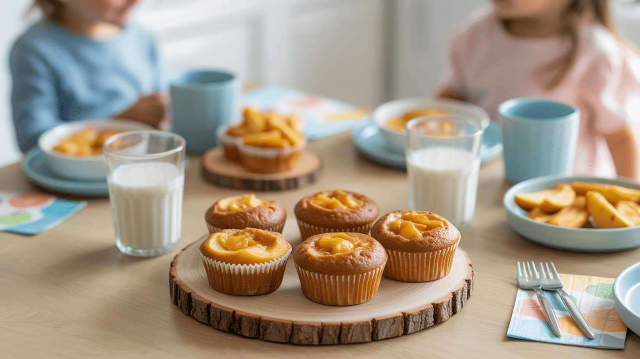 Plateau muffins a la compote de pommes gouter famille