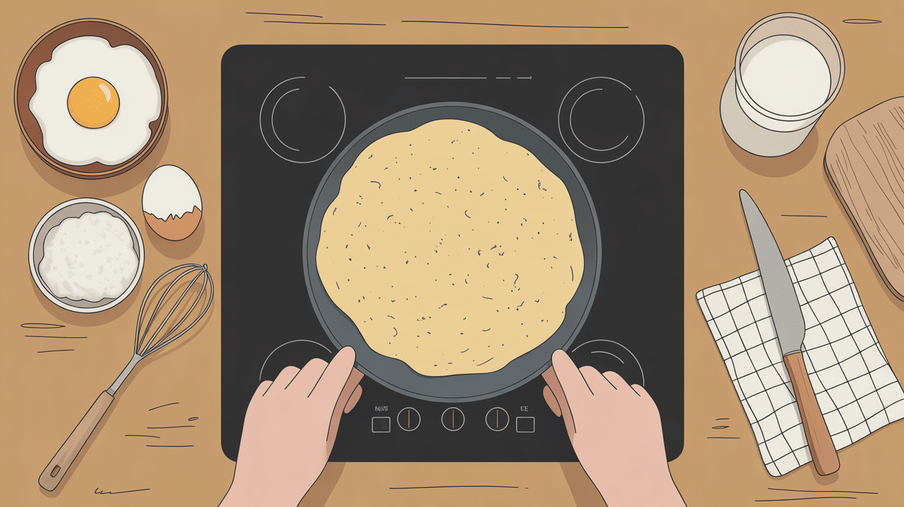 Ingrédients pancake au son d avoine cuisson à la poêle