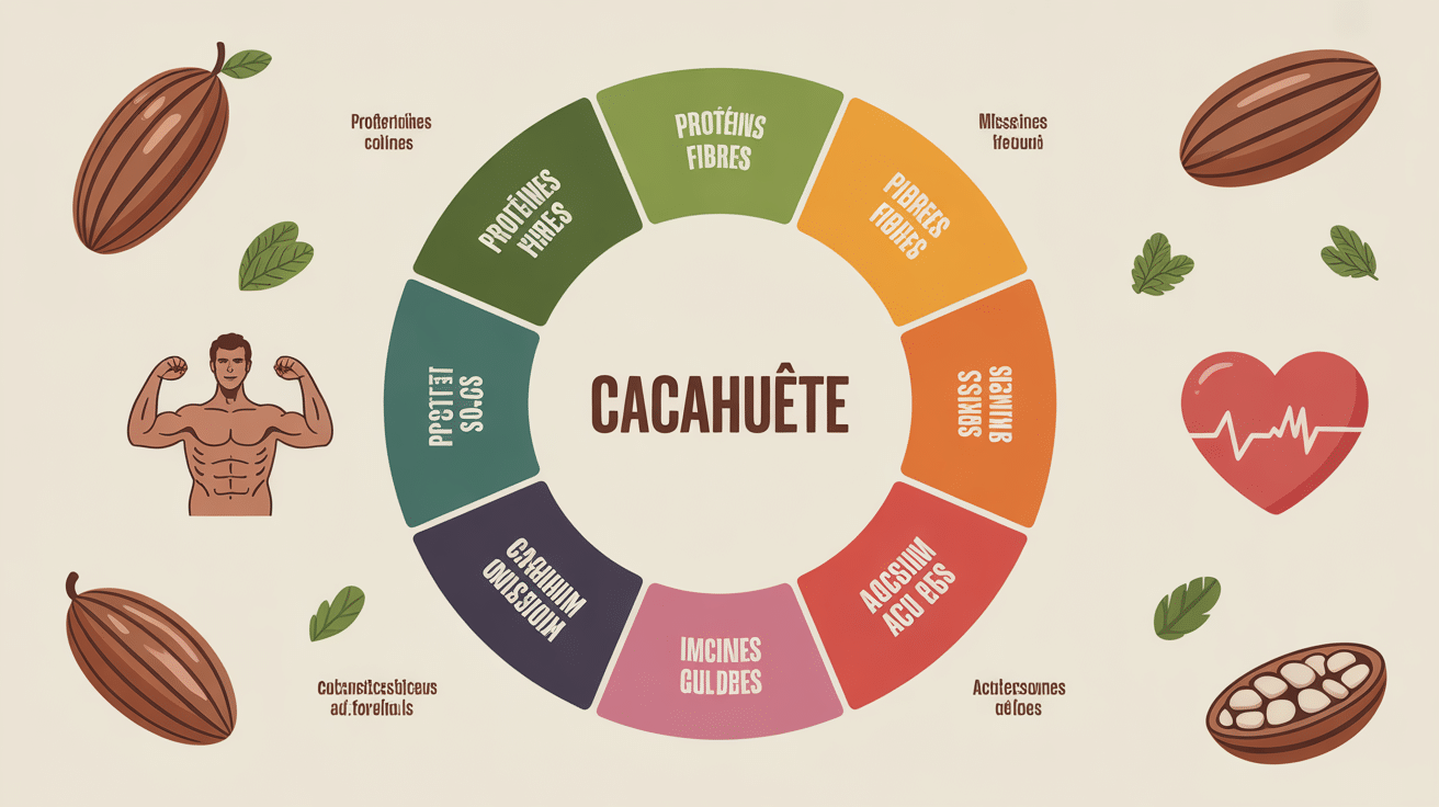 infographie pate a tartiner cacahuete proteines fibres acides gras
