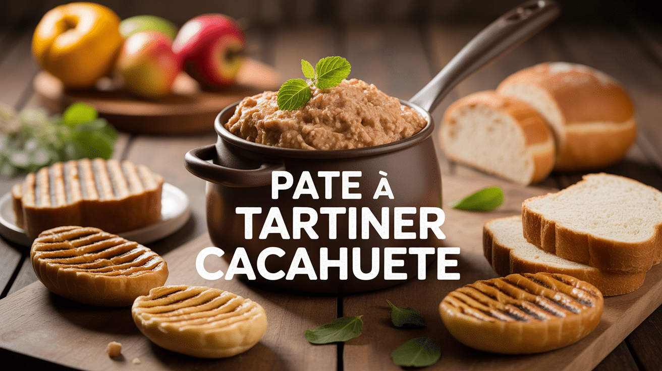 photo pate a tartiner cacahuete pot ouvert pain cacahuetes fruits