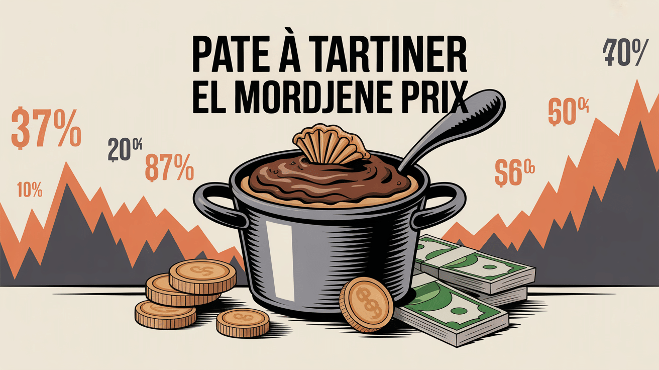Pâte à tartiner El Mordjene prix graphique hausse baisse