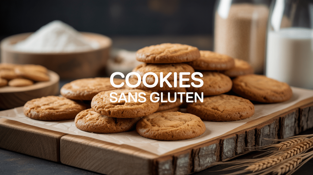 Cookies sans gluten dorés avec farines alternatives